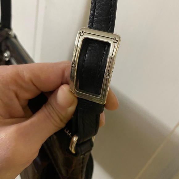 Brighton Pebble Leather, Croc Embossed Crossbody - Picture 14 of 16